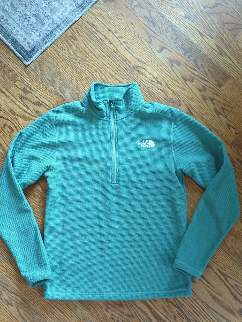The North Face Men's Teal Half-Zip Fleece Pullover